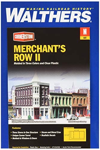 Walthers Cornerstone Merchants Row II 9333224 N Scale Model Railroad Structure Kit