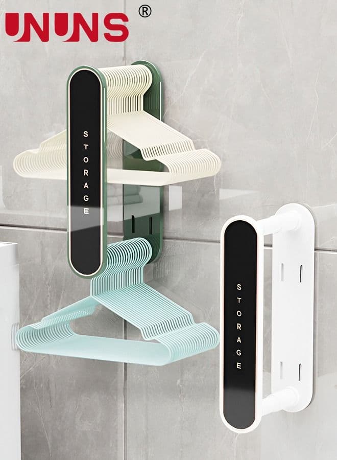 Hanger Organizer Rack,2-Pack Wall-Mounted Stretchable Clothes Rack Organizer,Hanger Stacker For Laundry Room Closet Dry Cleaning Room
