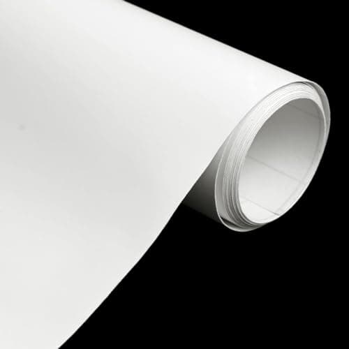 WISDOM Vinyl Car Wrap Sheet Roll Film Sticker Air Release Bubble Free Vinyl Car & Bike Wrap (24x120 inches, White matt)