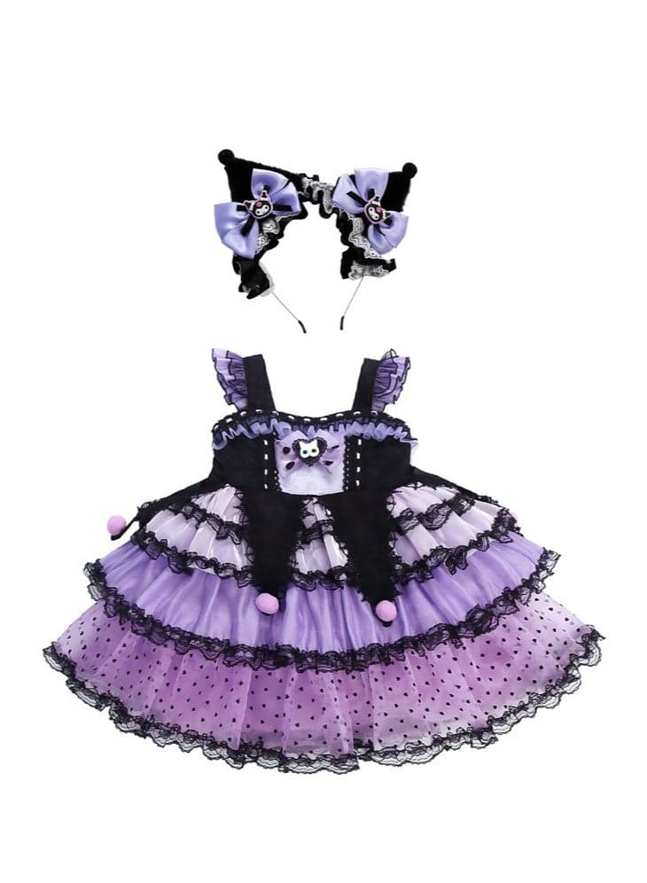 Princess Lolita dress children's cartoon super Cute Kuromi Girls Dress