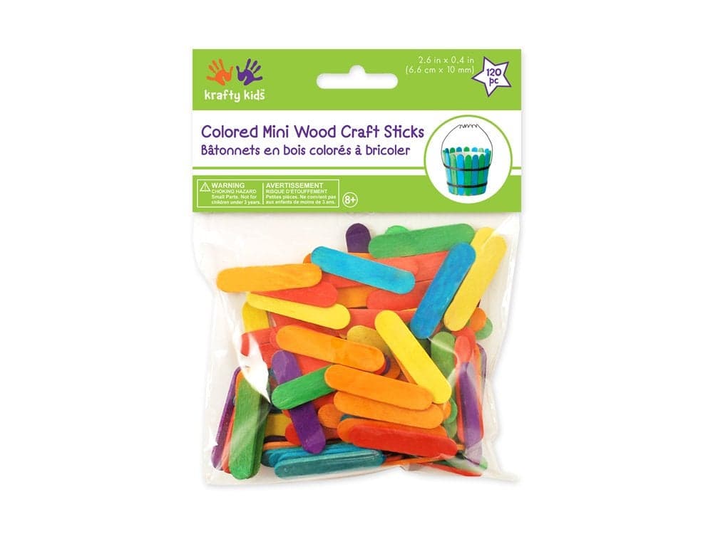 Multicraft Imports Mini Craft SticksColored 26 120Pkg