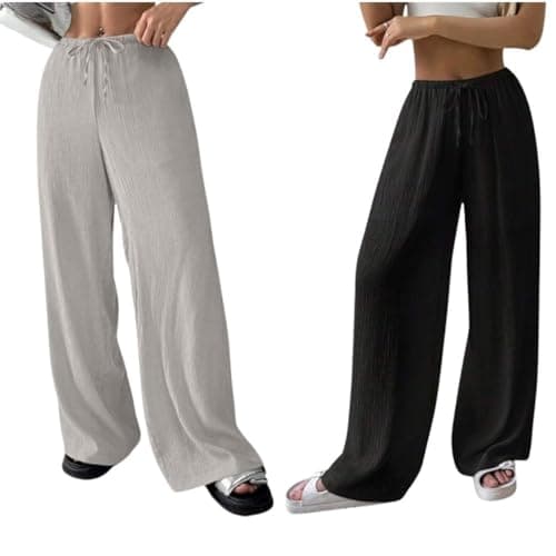 GRECIILOOKS Women's Loose High Rise Trouser | High-Waist Korean Pants | Formal Track Pant | Cargo Style Baggy Trendy (Available in Plus Size and Combo Pack of 2)