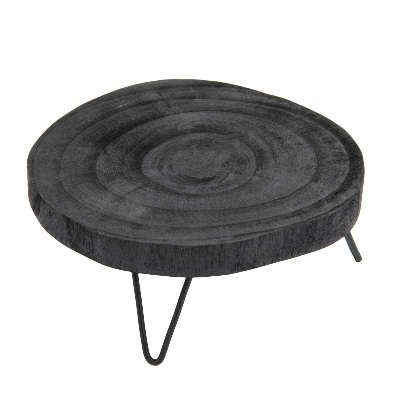 Creative CoOp Decorative Paulownia Wood Pedestal Black