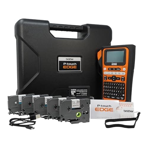 Brother PTE310BTBP Contractor Kit PTouch Handheld Industrial Label Printer with Bluetooth USBC Plus 5 Tapes up to 18mm Labels