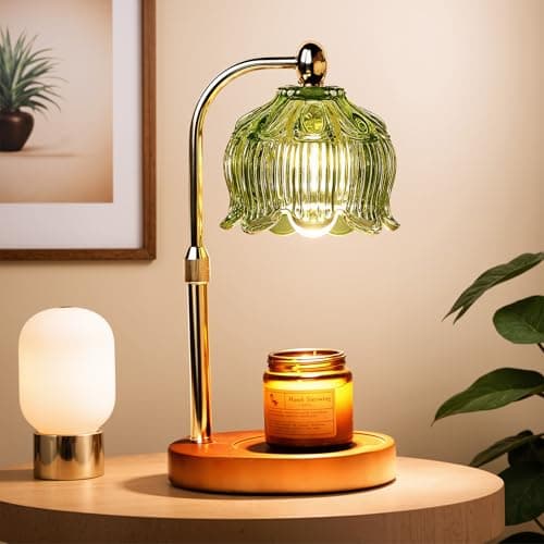 GEEZO Fragrance Candle Warmer Lamp,Electric Candle Warmer with Timer & Dimmer,Mom Christmas Birthday Gifts for Women, House Warming Gifts New Home Bedroom Decor