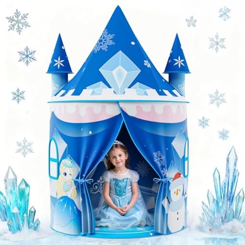 Skirfy Princess Play Tent Frozen Toy for Girls Ice Castle Kids Tent Indoor and Outdoor Large Imaginative Playhouse for Toddler 3Christmas Birthday Thanksgiving Gift for Girls642413413 inch