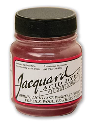Jacquard Acid Dye for Wool Silk and Other Protein Fibers 12 Ounce Jar Concentrated Powder Cherry Red 617