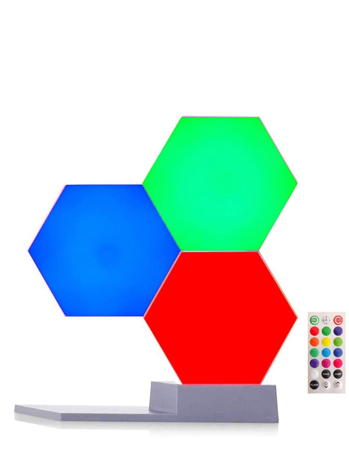 Splicing LED Smart Light, Wall Lamp Hexagonal, Panels A Bright for Lighting Inside, Modular Touch Sensitive Lights Decorative 3 Pack Starter Kit Not Include Holder