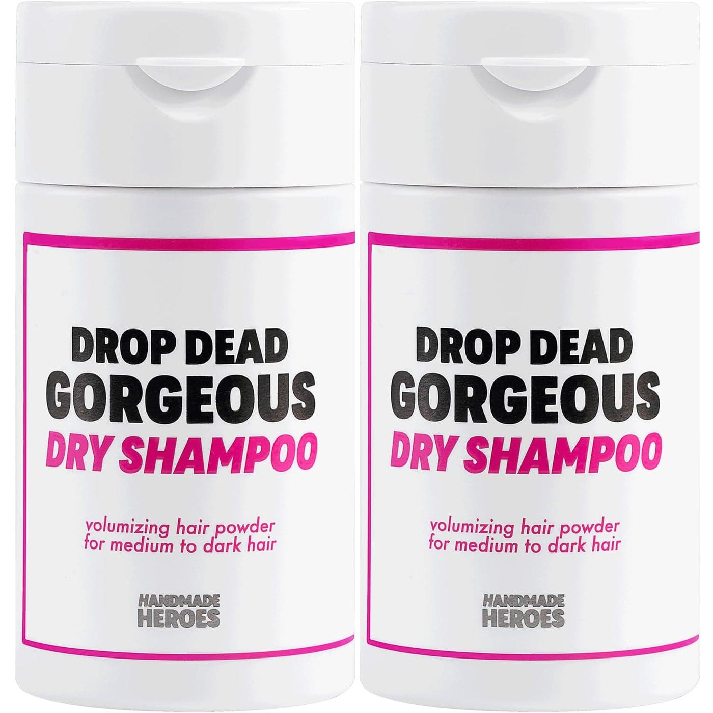 Handmade Heroes Non Aerosol Dry Shampoo Volume Powder 18oz 100 Natural Vegan For Dark Hair Brunette Hair 2 pc set