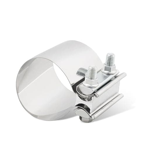 PACLVIO Exhaust Clamp Exhaust Pipe Clamp 40 Butt Joint Stainless Steel Clamp Band Universal Car Accessories Widening Clamp Butt Joint Exhaust Clamp Replacement for Exhaust Pipe 4 Inch