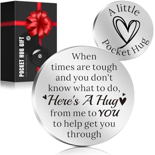 Valentine’s Day Keychain Gift for Him Men - Valentines Gifts for Him, Pocket Hug Token, Anniversary Birthday Gifts for Husband Boyfriend - Valentines Day Keepsake Love Gift for Boyfriend Girlfriend