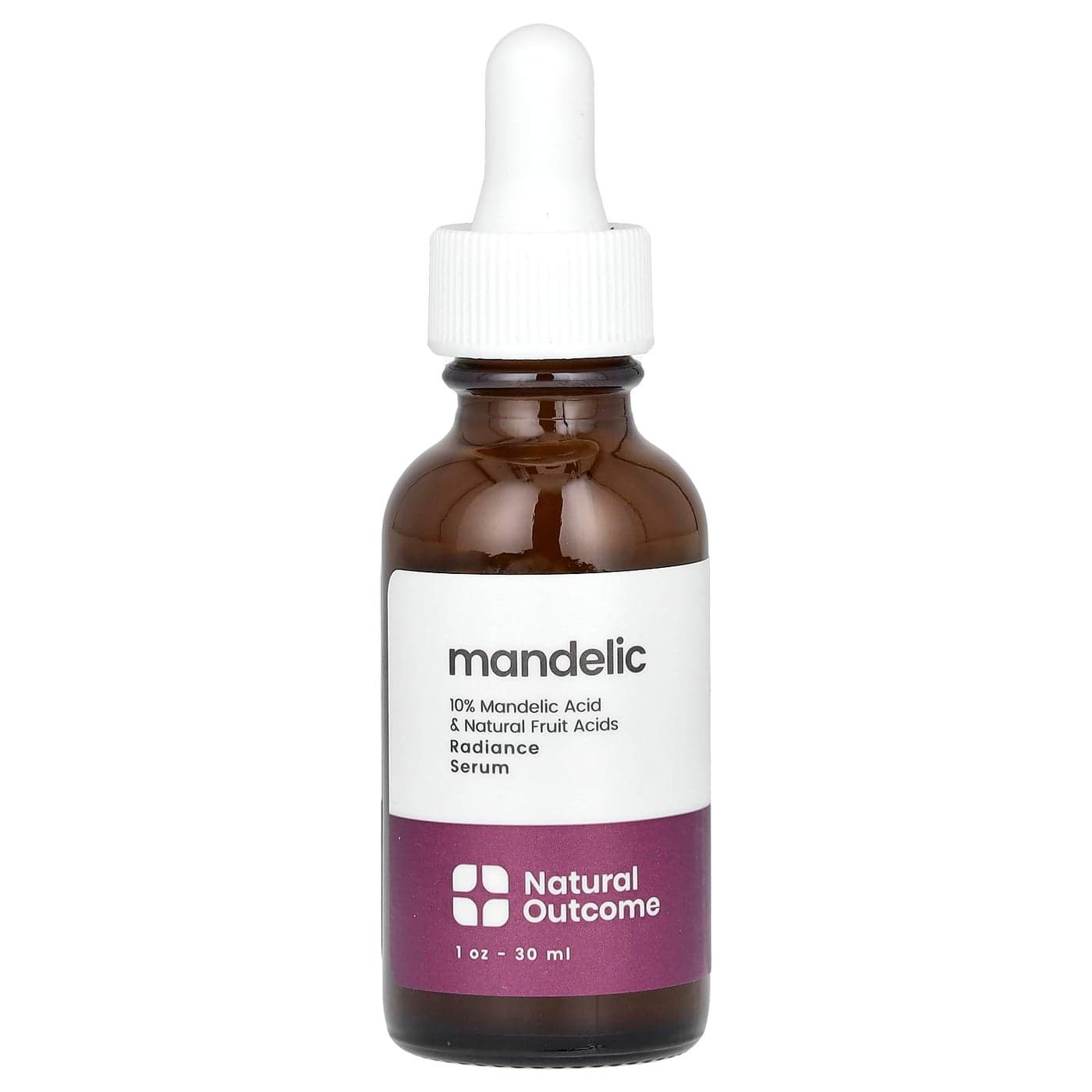Mandelic Acid Serum 10 AntiAging AHA Facial with Hyaluronic Acid Targets Fine Lines Dark Spots and Wrinkles Clarifies Acne and Stimulates Natural Collagen Production 1 Oz Natural Outcome