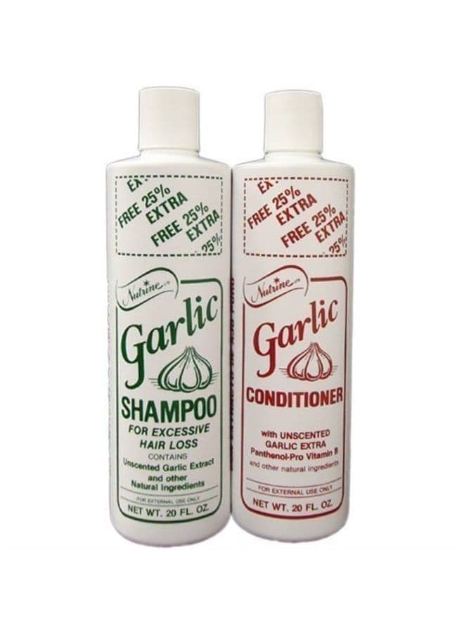 Garlic Shampoo + Conditioner 20oz Combo Unscented