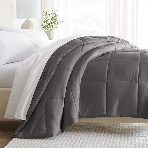Linen Market King Comforter (1 Piece - Gray) - Bring Luxury Home with Our Soft and Lightweight Down Alternative Comforters King Size - Can Also fit as California King Size Beds