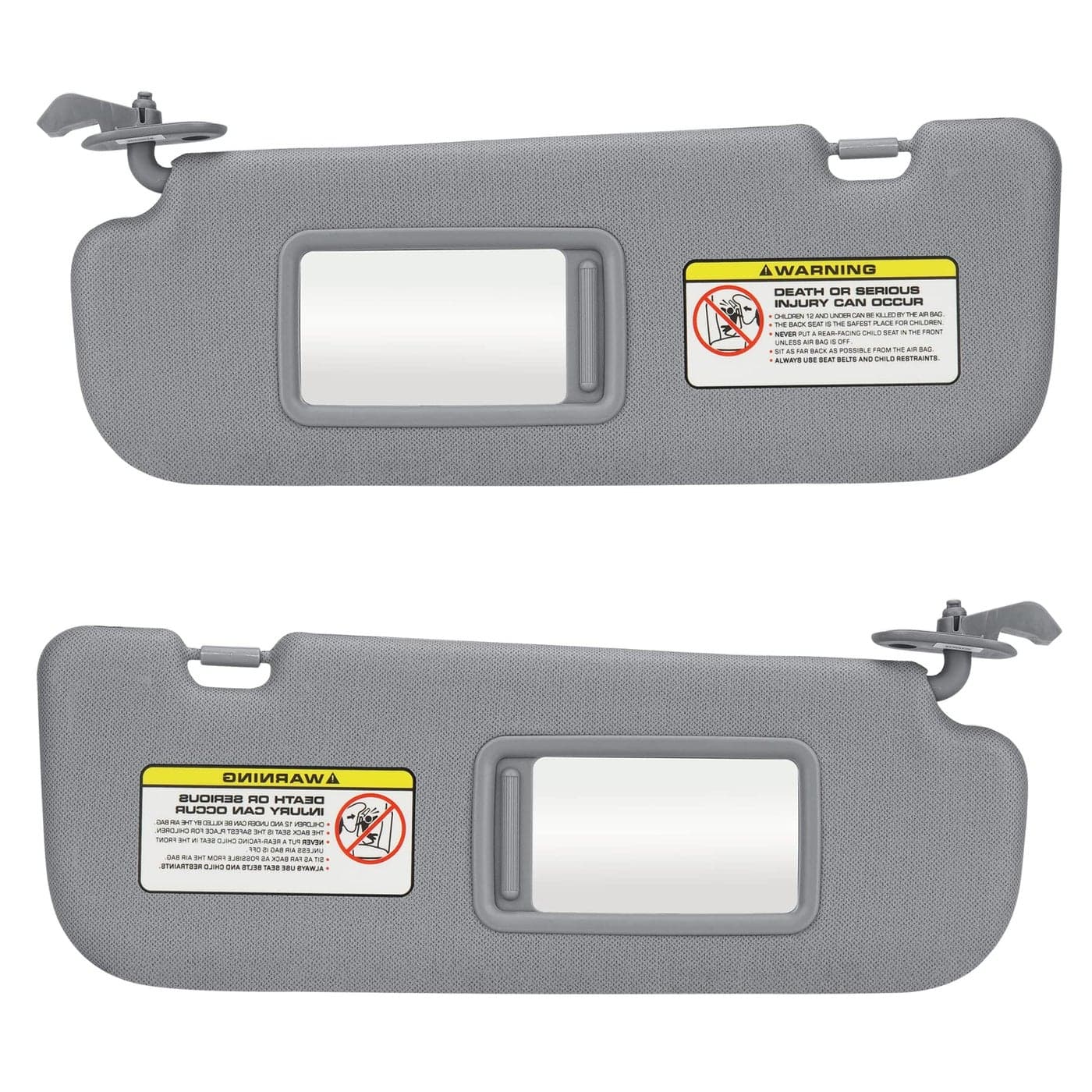 TadaMark Left Driver Right Passenger Sun Visor Fit for Hyundai Elantra 2011 2012 2013 2014 2015 Gray Without Light Replace 852103X000TX 852203X000TX 1 Pair