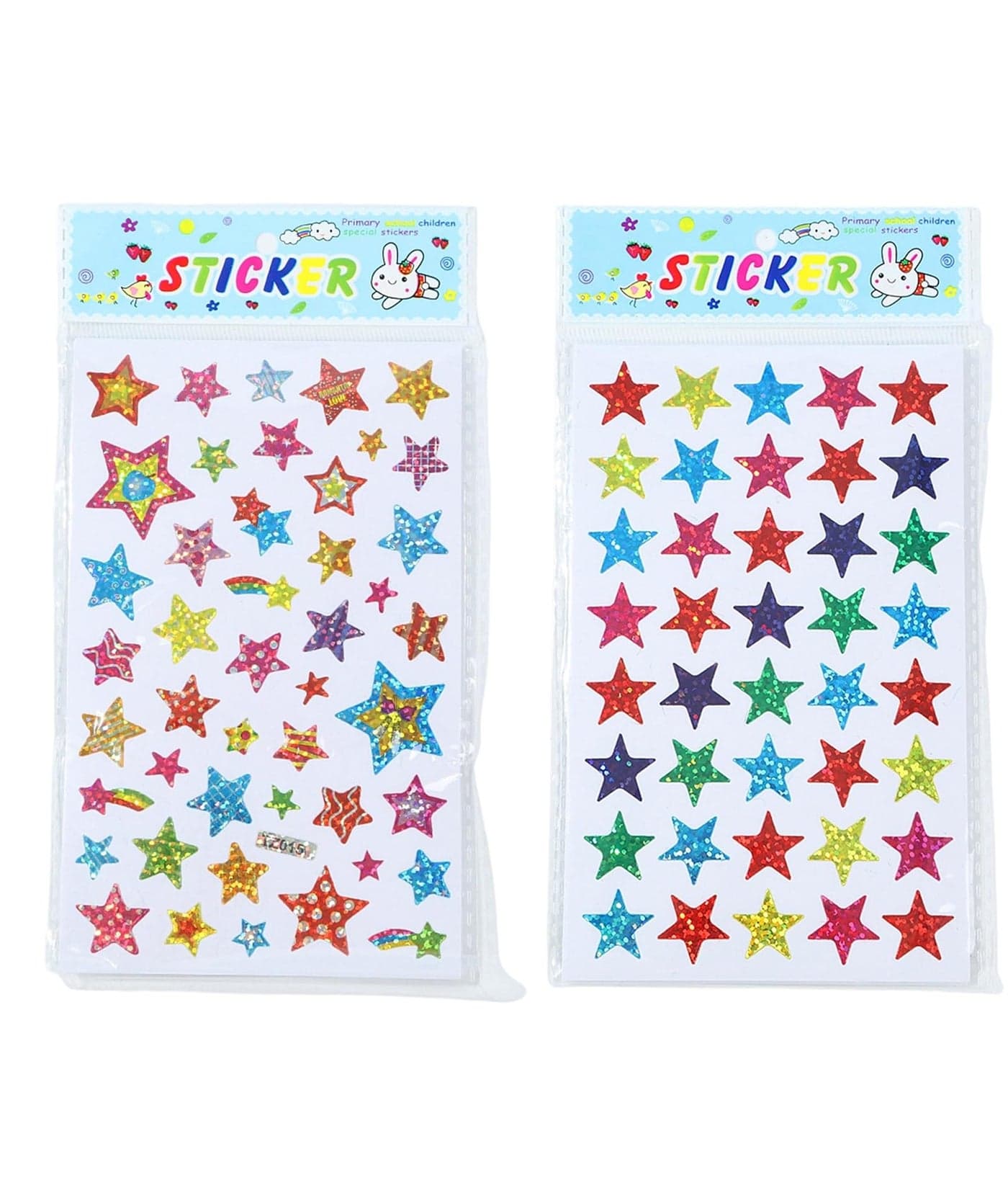 20 pcs Stickers for Kids Activity, Star Stickers for Kids Rewards, of Glitter Star Stickers, 20 Sheets for Classroom Rewards, DIY Crafts, and Party Decorations