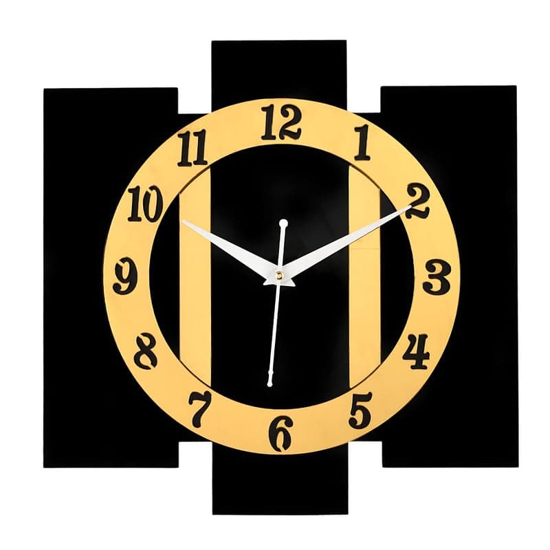 Nozvera Wall Clock for Home Decor | Designer Wall Clock for Bedroom, Living Room, Office | Stylish Modern Wooden for Home Fancy, Antique Silent (12 Inch)-Analog