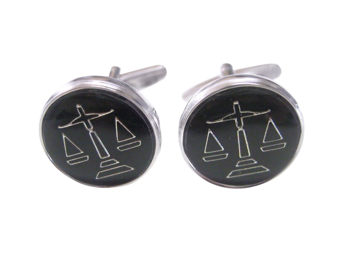 Kiola Designs Black Scale of Justice Cufflinks