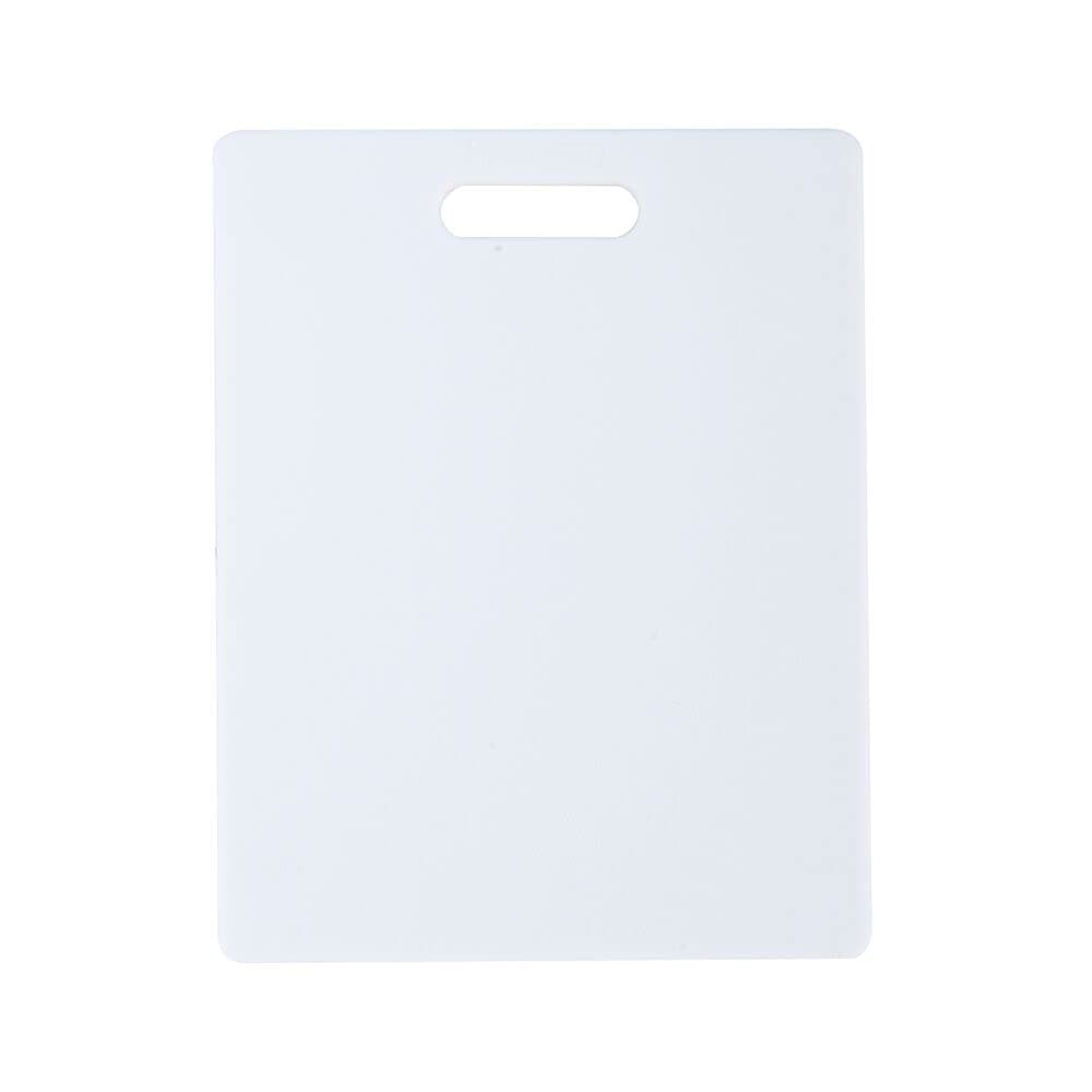 Farberware Reversible Plastic Cutting Board, 8x10 Inch, White, Dishwasher Safe, Non-Porous, Kitchen Essential for Chopping, Slicing, and Prep, Easy to Store, Durable, Versatile Cutting Surface