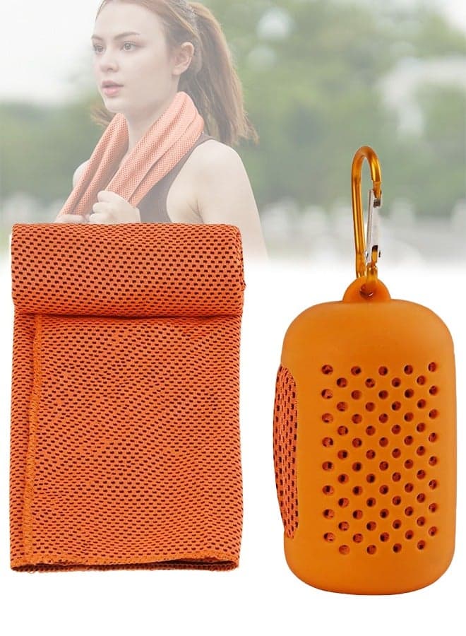 Gym Towel - Face Towel, Yoga Towel - Quick Dry & High Absorbent Sweat Towel For Gym Exercises and Outdoor 30x80cm(Orange)