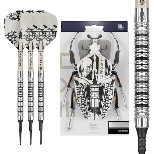 Target Darts EXO Edition 90% Tungsten Soft Tip Darts Set – EXO 11 20g – Soft Tip Dart Set, Pixel Tip Darts with Pro Grip Shafts and No.6 Flights