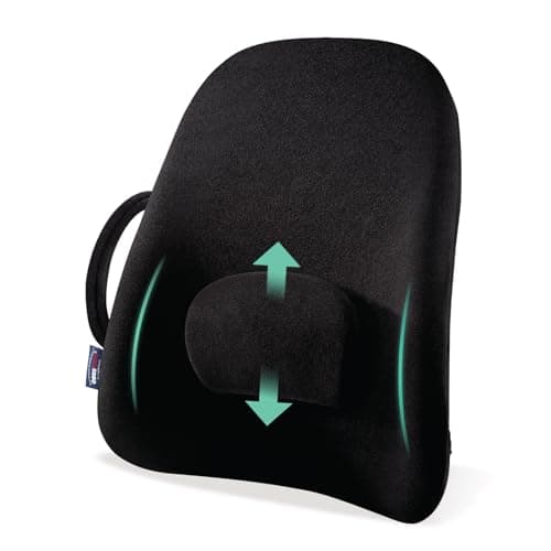 ObusForme Wideback Backrest Support - Wide Padded Seat Cushion and Lumbar Support Pillow, Portable Posture Support with Soft and Durable Foam