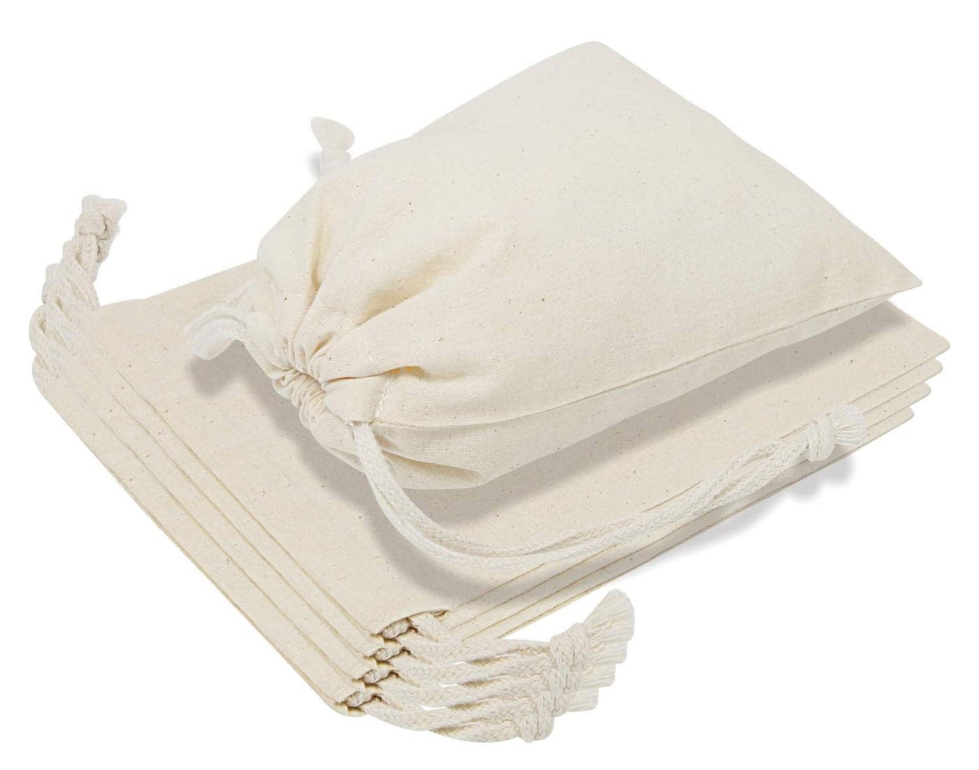 TOPDesign 8Pack 12 x 14 Reusable Produce Bags Muslin Bags with Drawstrings for Shopping Storage 100 Natural Cotton Washable Biodegradable Food Safe