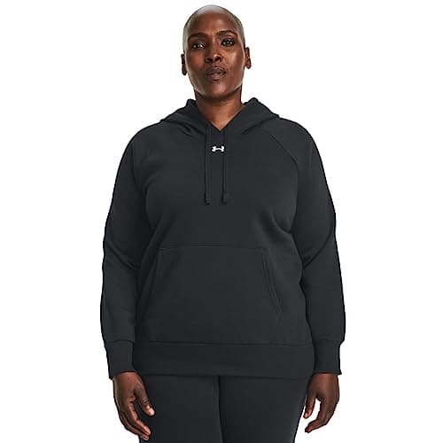 Under Armour Womens Rival Fleece Hoodie, (001) Black / / White, X-Small