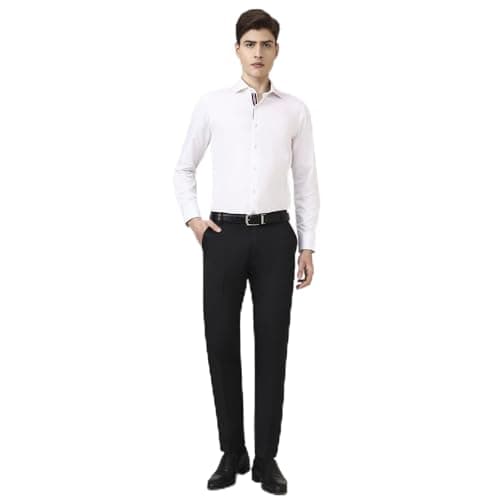 ELANHOOD Men's Formal Trouser_AA_107 (42, Black)