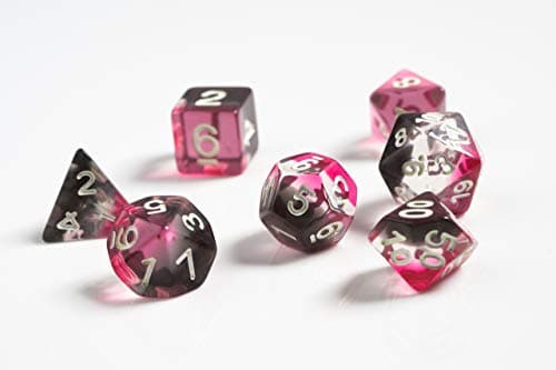 Sirius a Dice Pink Clear Black Resin Dice Set