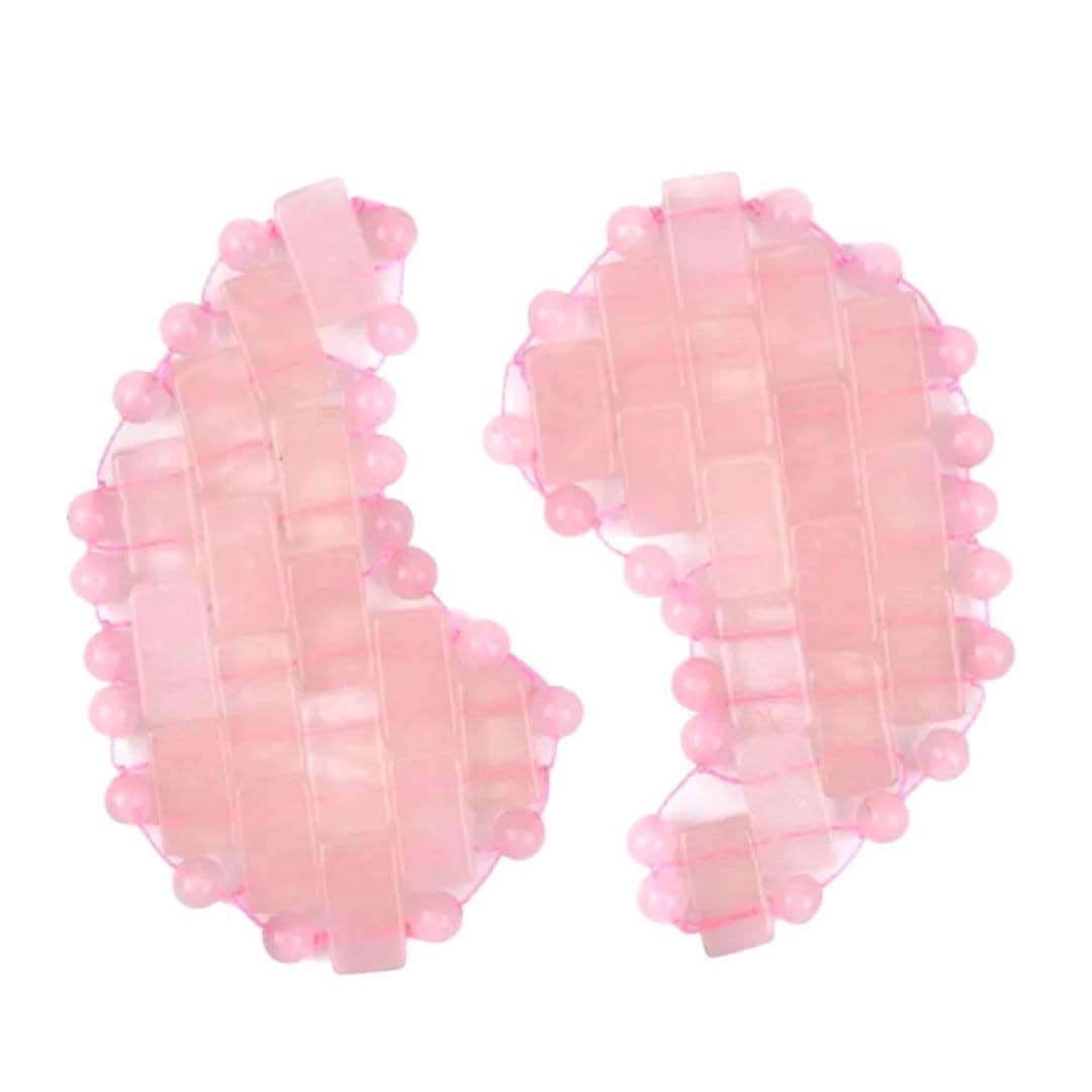 Moon Shape Crystal Clear Quartz Eye Mask AntiAging Hot or Cold Using Stone Eye Mask 100 Natural Beauty Eye Mask Rose Quartz