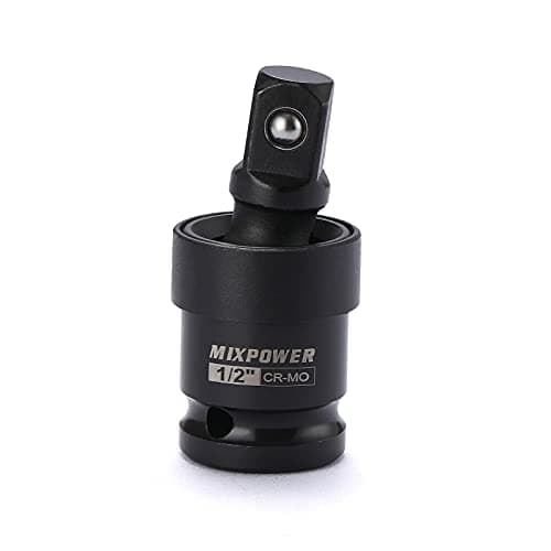 MIXPOWER 12Inch Drive Impact Universal Joint CRMO Steel Radius Corner Design Flexible Impact Rated 12 UJoint Adapter