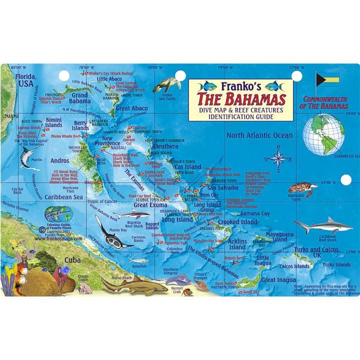 Franko Maps Bahamas Fish ID for Scuba Divers and Snorkelers
