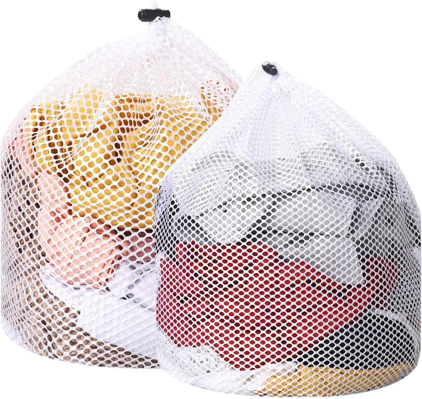 2 Packs Mesh Wash Bags, Travel Laundry Bags, Reusable Durable Washing Net Bag, Drawstring Design Wash Bags for Blouse, Baby Clothes, Underwear, Dirty Clothes Package