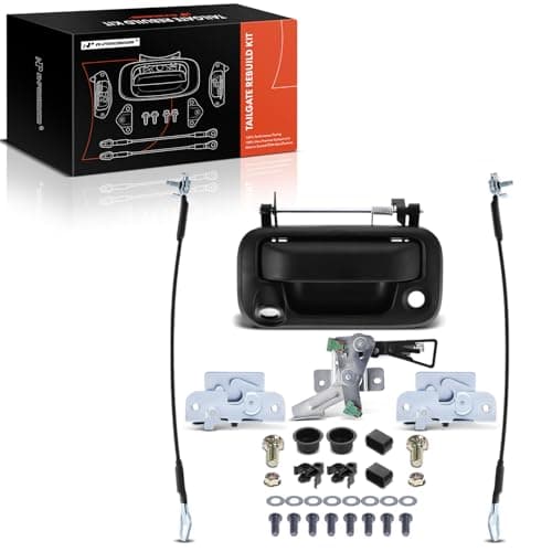 A-Premium Tailgate Rebuild Kit Compatible with Ford F-150 2008-2014, Rear Tailgate Parts Metal Handle Bezel Latch Bracket Cable Bushing Hinge Bolts Lock Rod Retainer Clips (Pack of 32)