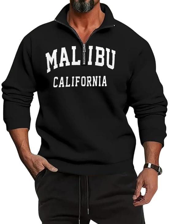 JVX Men's Wool Blend Round Neck SWEATSHIRT-03_Black