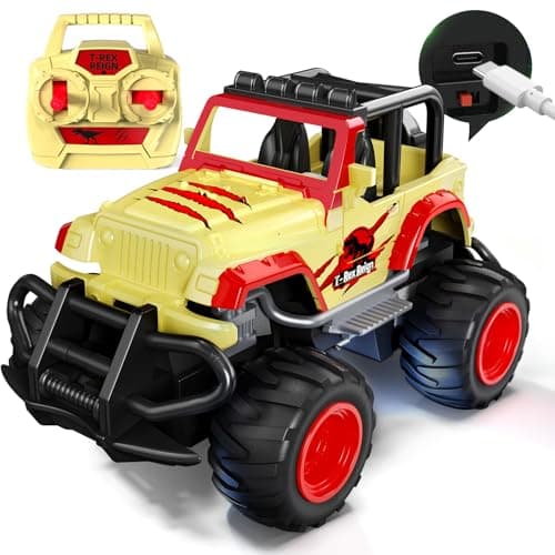 Tecnock Mini RC Car for Kids 132 Scale Remote Control Car with TypeC Rechargeable Battery 24GHz Durable Small RC Truck with Easy Joystick Indoor Outdoor Toy Gift for Boys and Girls