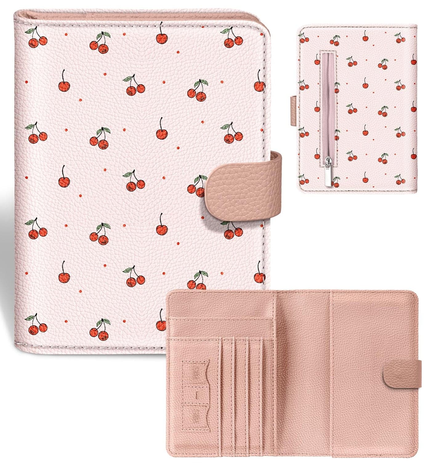 Slohif Passport Wallet Holder Cover for Travel - Women Men RFID Blocking Passport Book Protector for Boarding Pass Cards