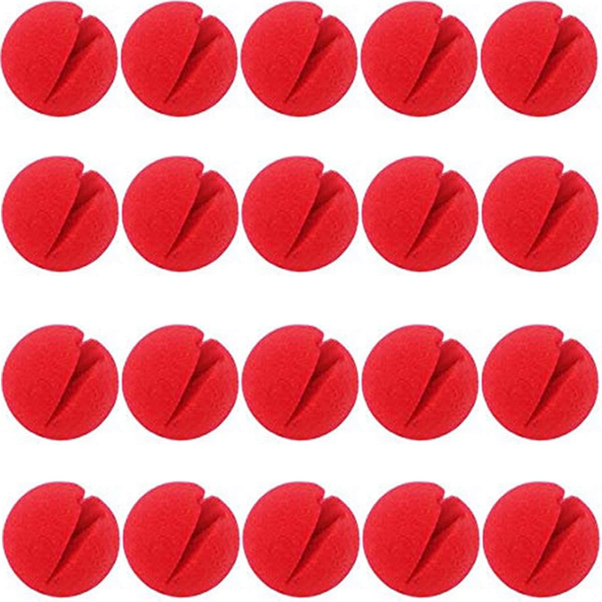 TIHOOD 20PCS Red Sponge Noses Red Clown Nose Cosplay Nose for Halloween Christmas Comic Costume Party