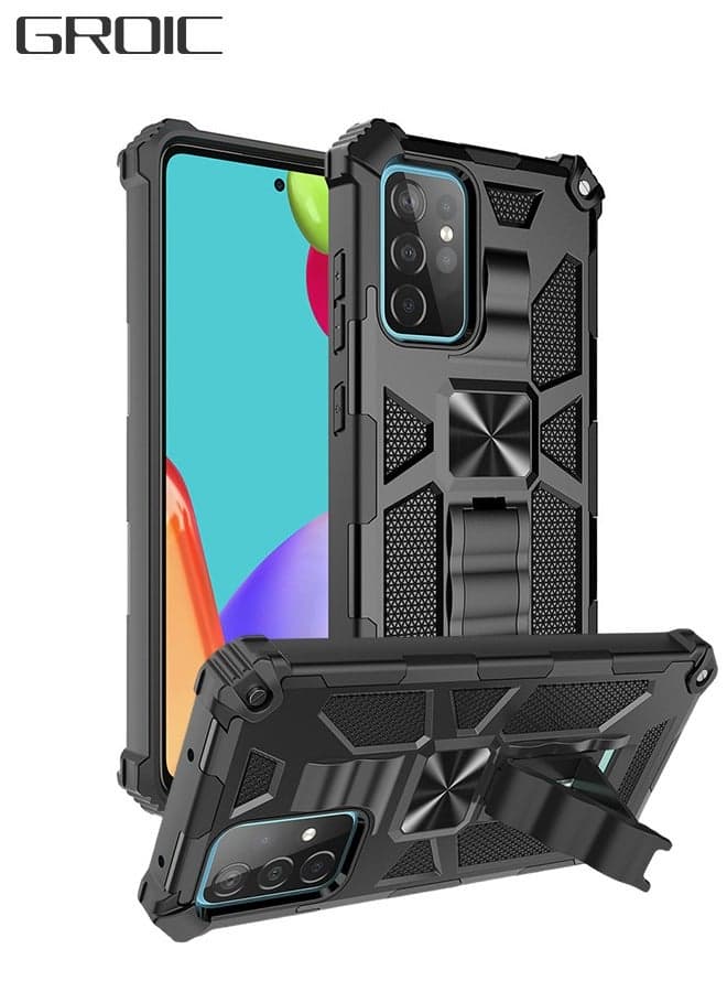 Designed for Samsung Galaxy S23 Ultra 6.8" Durable Anti-Drop Mobile Phone Case, Built-in Kickstand Compatible with Magnetic Car Mount, Anti-Scratch Protective Heat Dissipation Cover