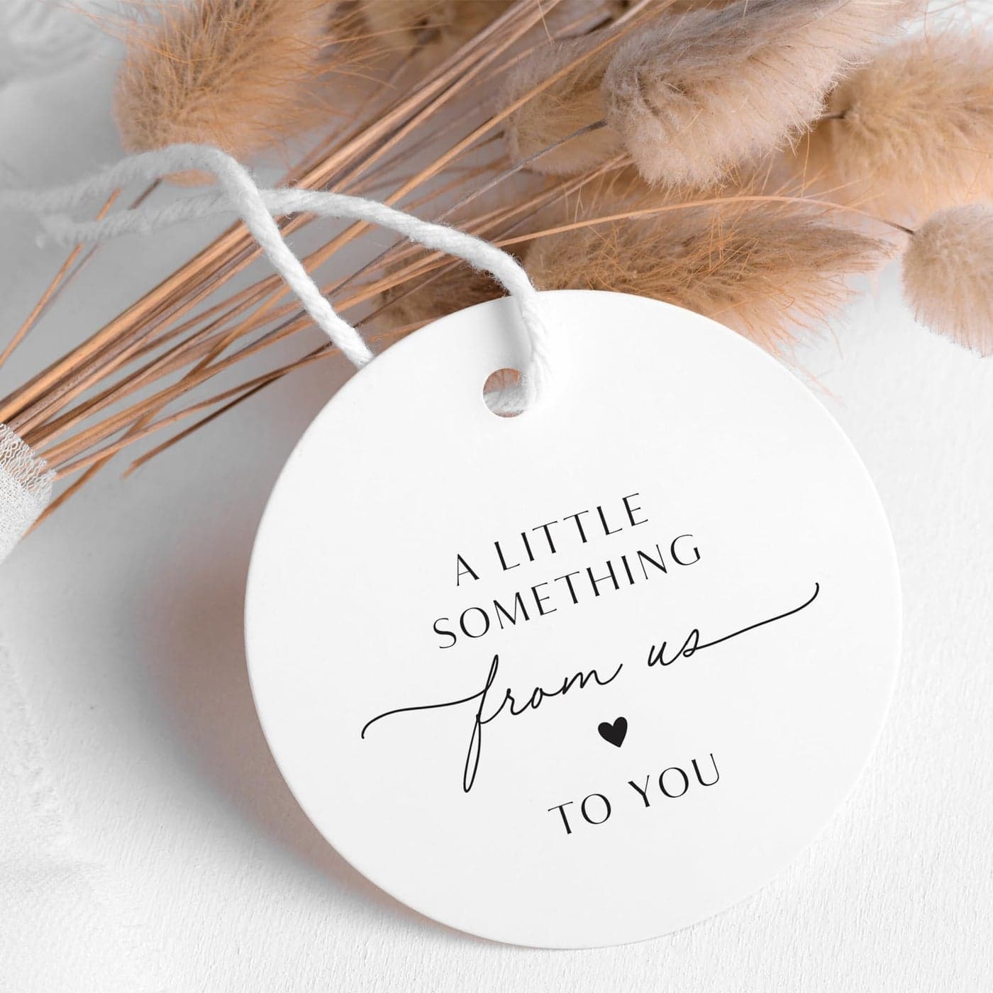 ThreeKin Pack of 50 Thank You Gift Tags 25 Circle with PrePunched Hole Perfect for Weddings Parties Baby Showers Events Hanging Tags for Gift Wrapping