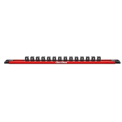 CRAFTSMAN Locking Magnetic Socket Rail Holder, Tool Tray Storage Organizer, 1/2 Inch (CMMT99411)