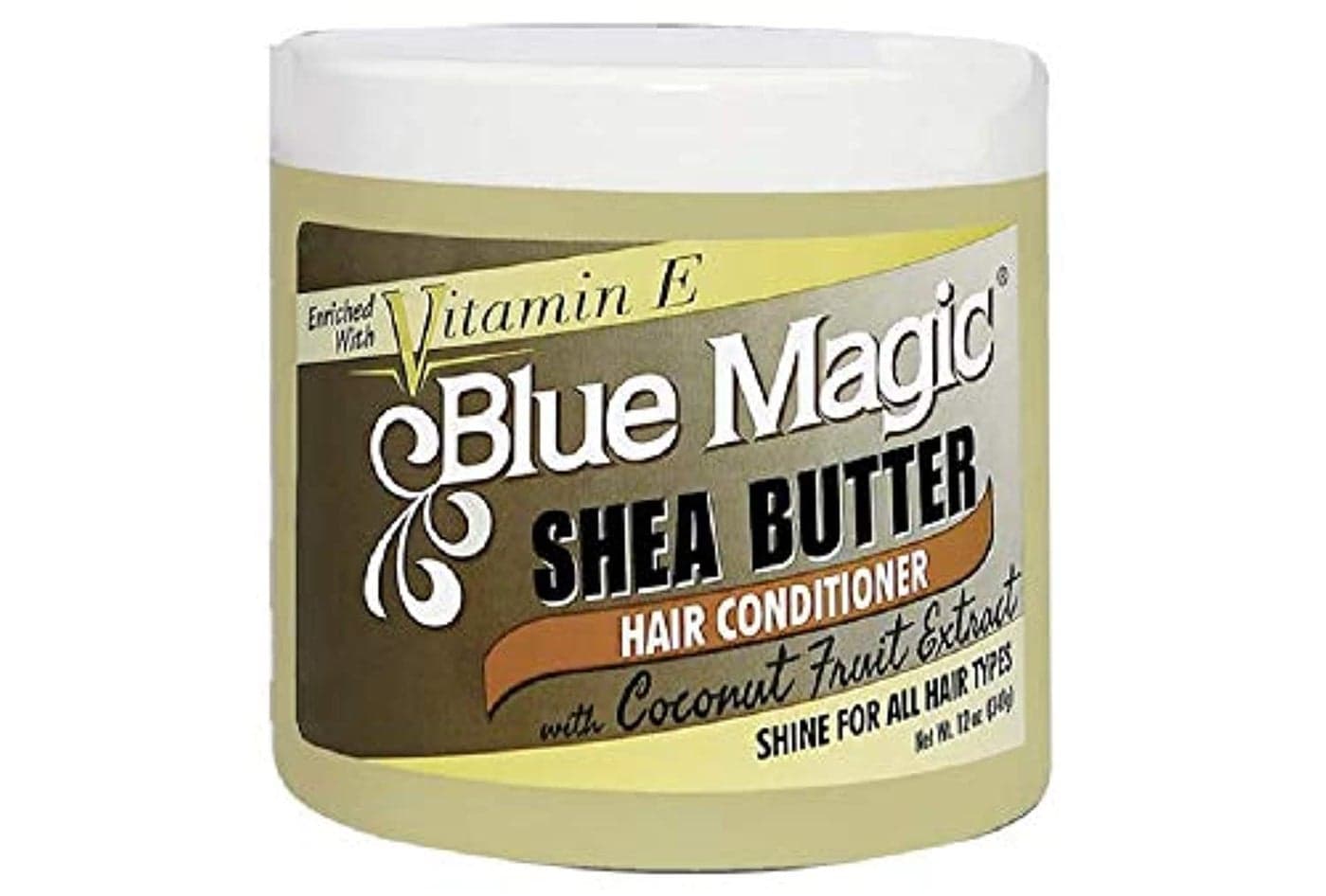 Blue Magic Shea Butter Hair conditioner with Coconut Fruit Extract 12 ounce jar 340gm