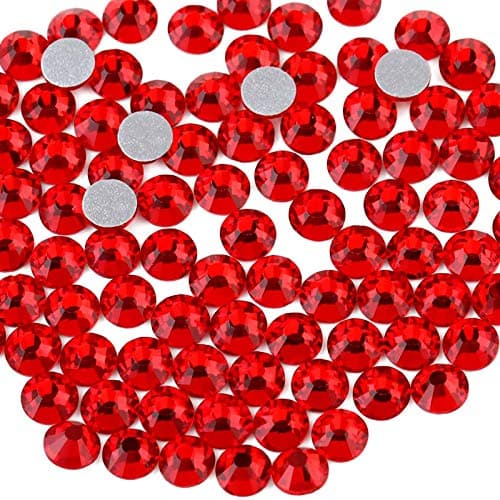 beadsland Flat Back Crystal Rhinestones Round Gems Light Siam 1920mm SS61440pcs
