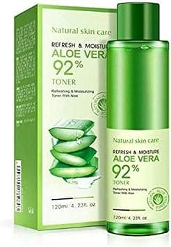 BIOAQUA 92 Aloe Vera Refresh Moisturizing Toner Natural Plant Brightens Skin Care 120ml