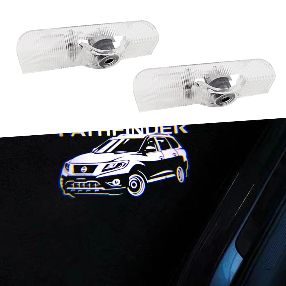2PCS LED Car Door Logo Lights Projector Compatible with Pathfinder 20132017 Puddle Lights Ghost Shadow Light Kit Car Accessories Pathfinder