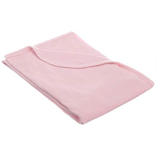 TL Care 100% Cotton Thermal Waffle Swaddle Blanket, Soft, Breathable & Stretchy, Pink, 30" x 40" for Boys and Girls, Perfect for Swaddling, Travel and Gifting
