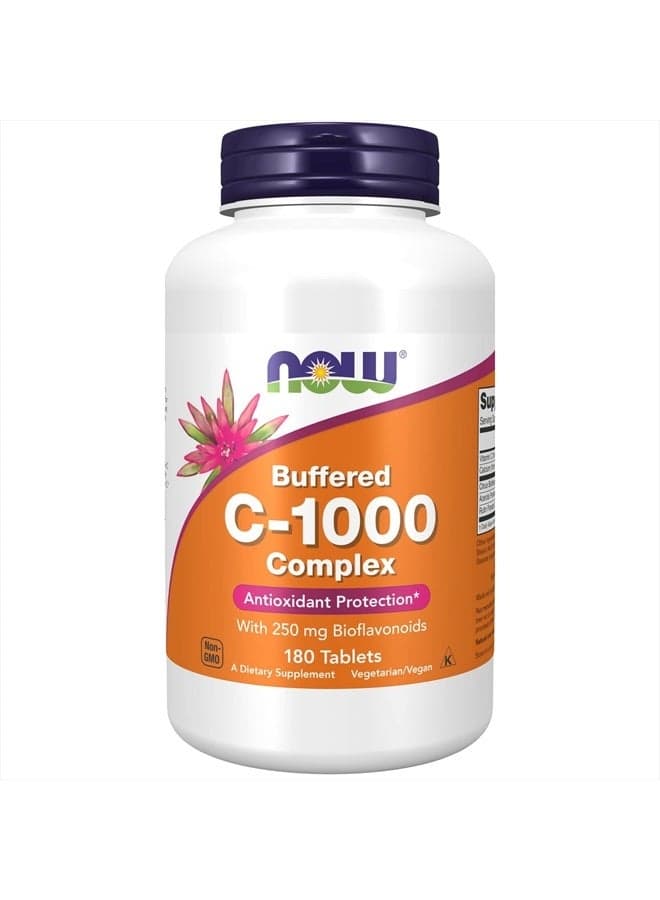 Supplements, Vitamin C-1000 Complex with 250 mg of Bioflavonoids, Buffered, Antioxidant Protection*, 180 Tablets