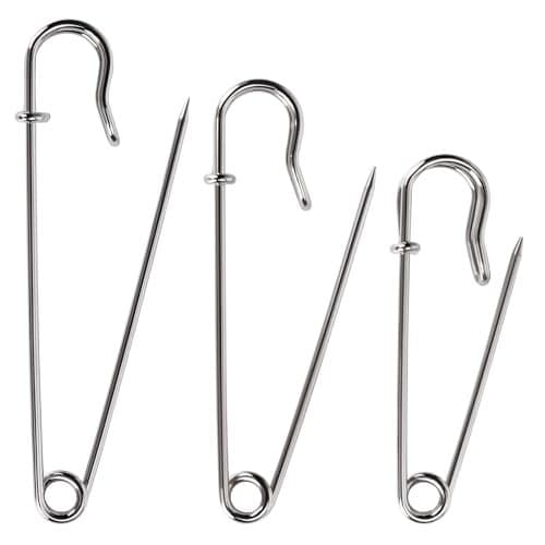 Bulk Pack of 20 HeavyDuty Safety Pins Assorted Sizes 2 3 4 ExtraSturdy Pins for Blankets Skirts and Crafts