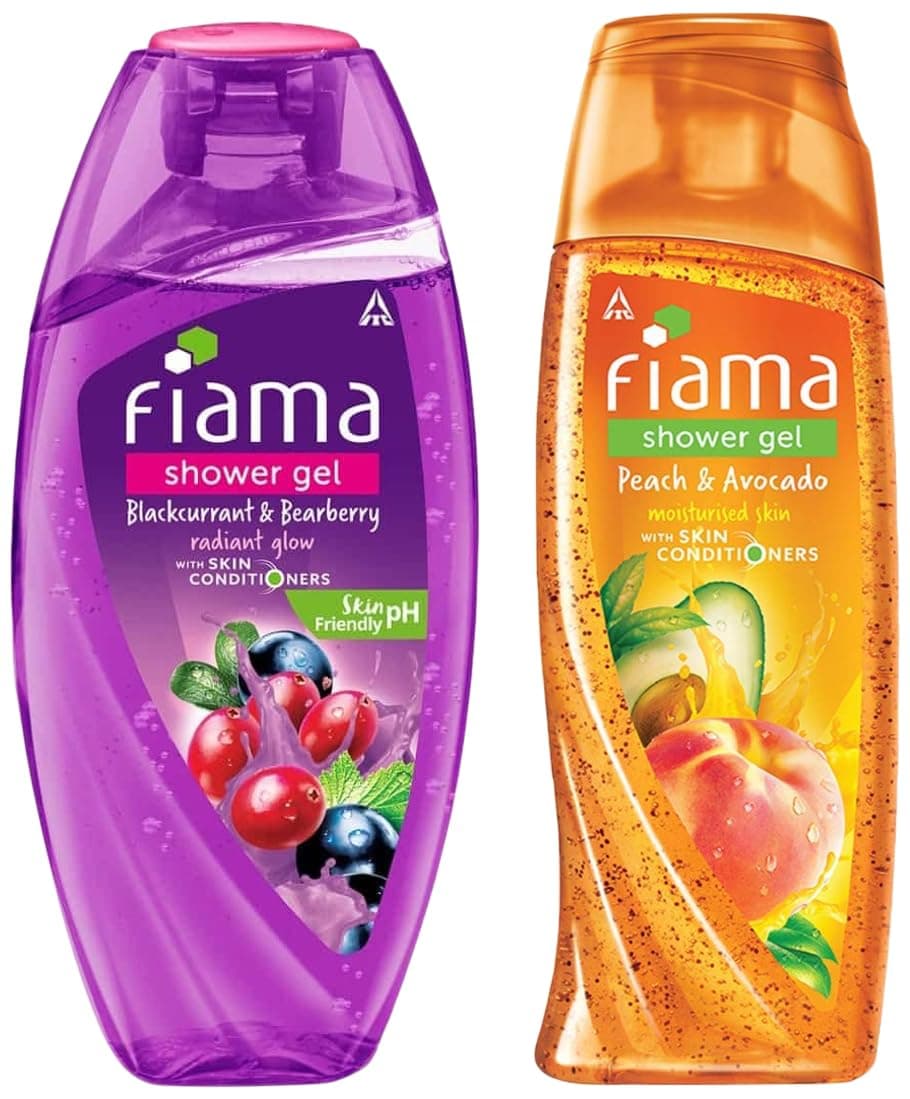 Fiama Shower Gel Peach Avocado Fiama Shower Gel Blackcurrant Bearberry Body Wash With Skin Conditioners For Radiant Glow 250ml 250ml Pack of 2